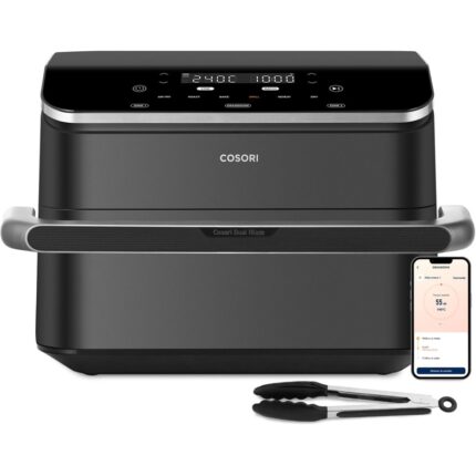 Freidora de Aire Doble Cesta 10L WIFI 2800W Cosori TwinFry Inox