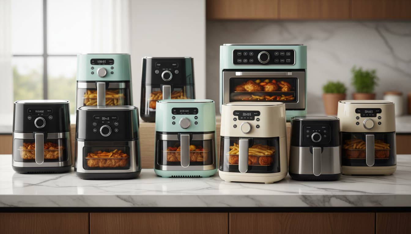 Freidoras de aire en entorno de cocina